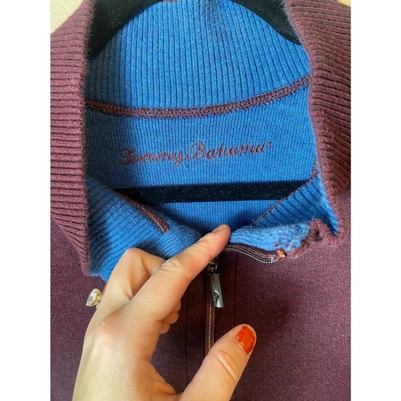 Tommy Bahama Flipshot Reversible 1/4 Zip Pullover Sweater - Picture 6 of 12